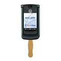 Digital Econo Stock Shaped Cell Phone Fan w/ Wooden Stick (1 Side)